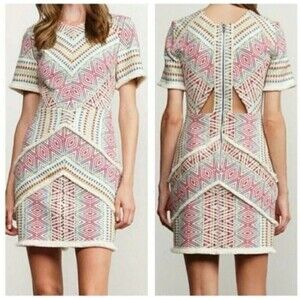 Adelyn Rae Jaylene Sheath Color Line Dress Bohemian Holiday Party-00